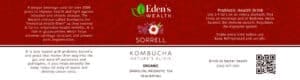 Eden's Wealth Sorrell Kombucha Probiotic Health Drink Label